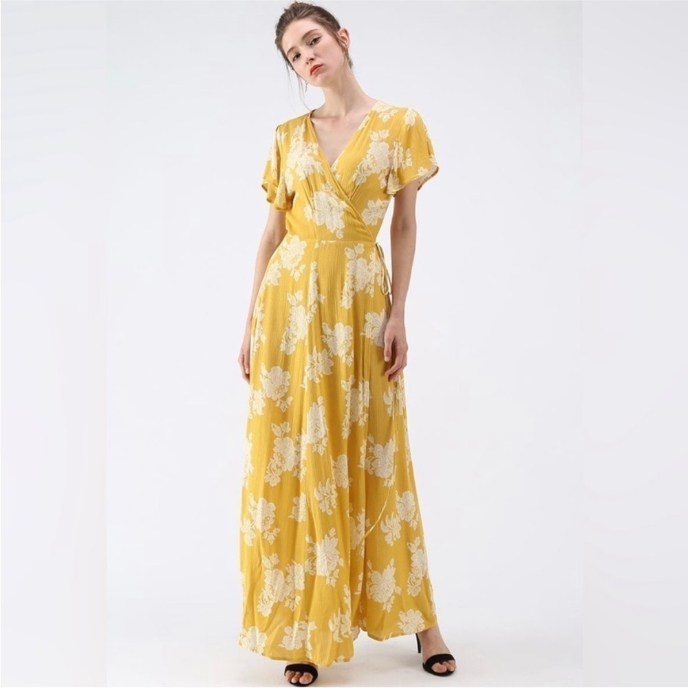 Lulus GOT IT GOOD WRAPPED MAXI DRESS Small NWT